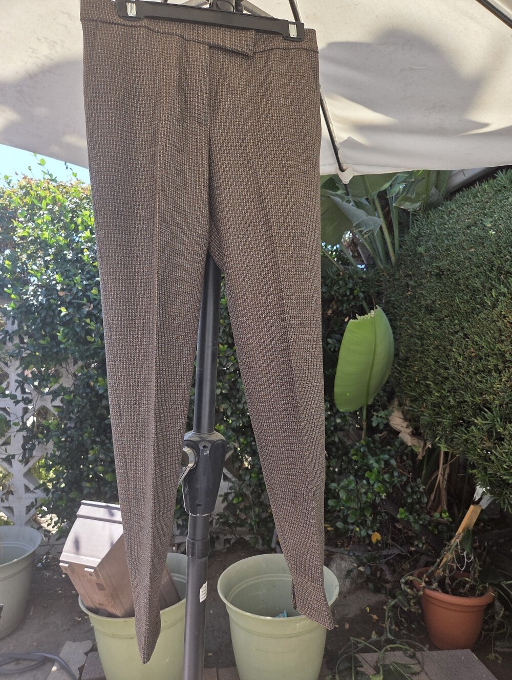 NWT Chloe  Brown Tweed Pantalone Pants 36.